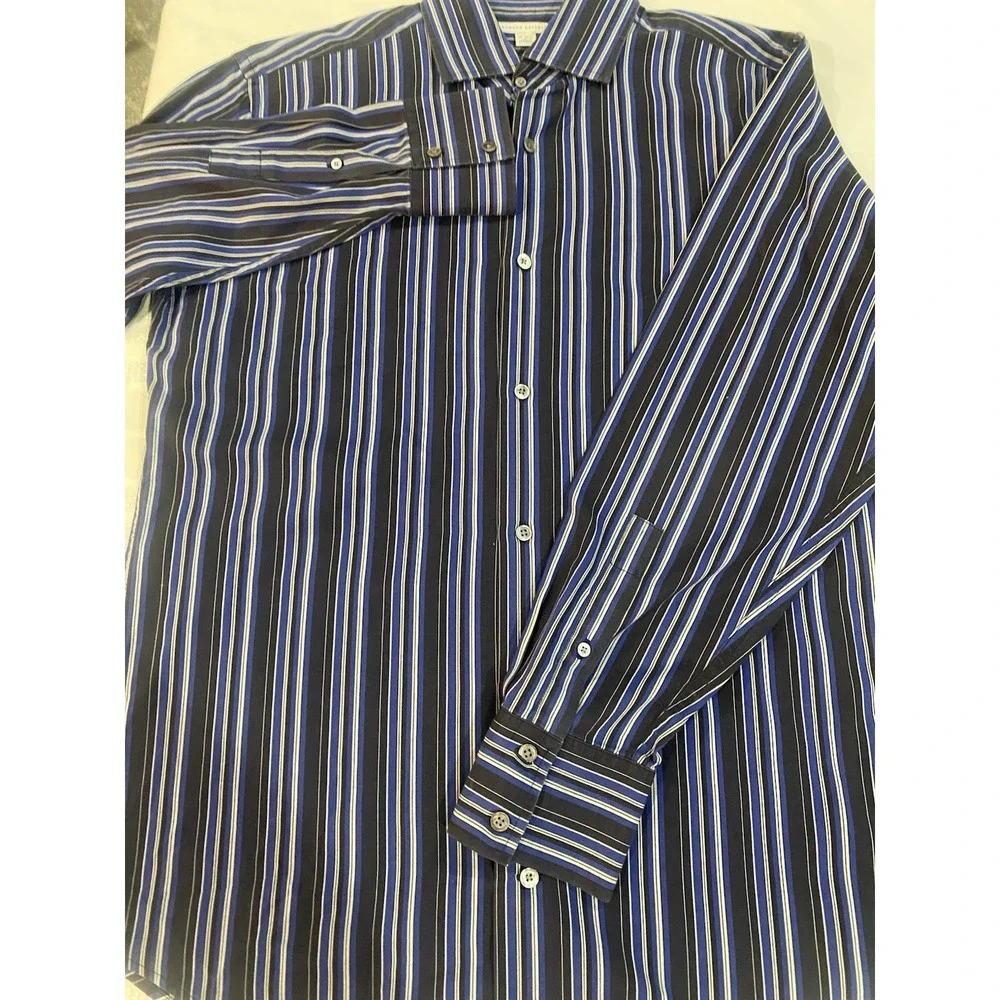 Banana Republic Mens Size‎ Large (16-16.5) Button Down Casual Dress Shirt Blue